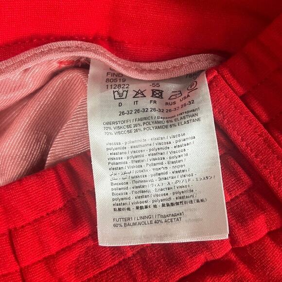 Drykorn Tailored Red Dress Pants Women's *DImensions In Picture* - Picture 7 of 8